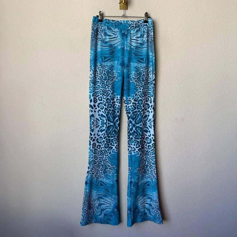 Tiger Mist Blue Abstract Animal Print Matching Set Size M